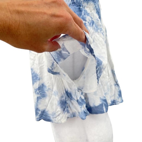 NEW - KIWI + PUNCH Off the Shoulder Tie Dye Short Sleeve Crop Top - Size Small - Picture 9 of 9